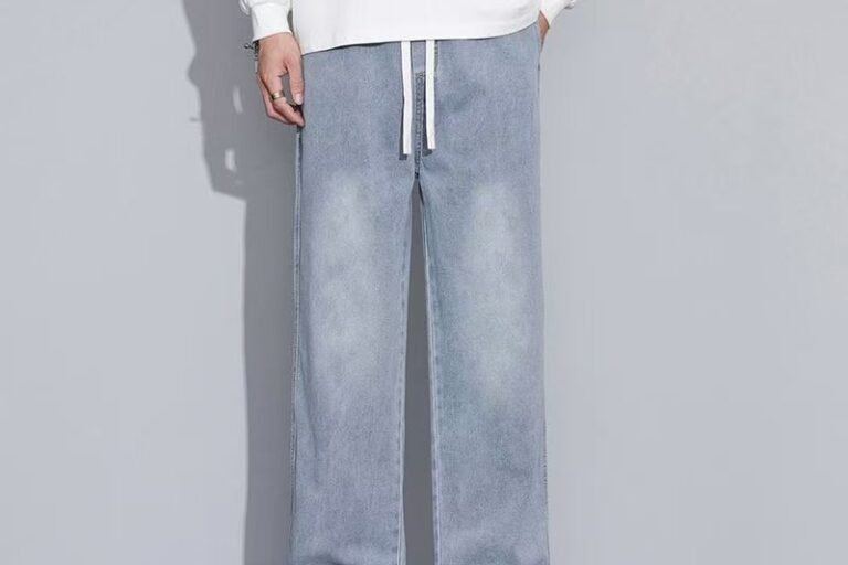 Autumn winter American loose straight men jeans