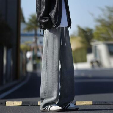 American casual loose straight spring autumn men jeans