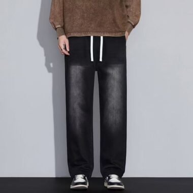 Autumn winter American loose straight men jeans