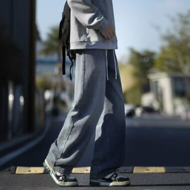 American casual loose straight spring autumn men jeans