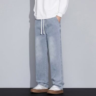 Autumn winter American loose straight men jeans