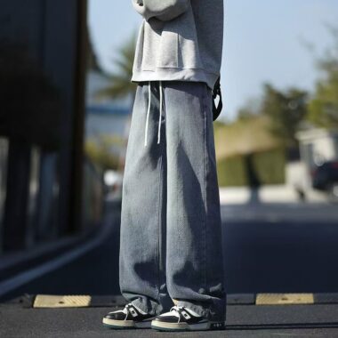 American casual loose straight spring autumn men jeans