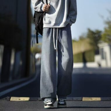 American casual loose straight spring autumn men jeans