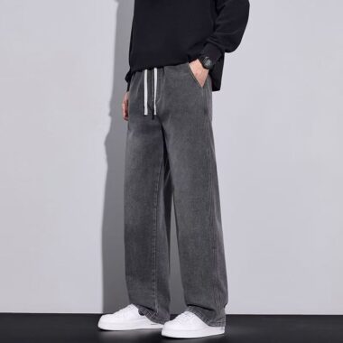 Autumn winter American loose straight men jeans