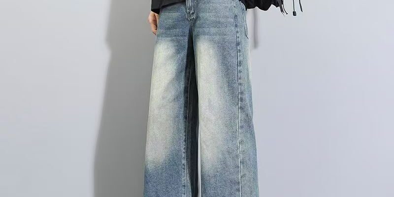 American vintage loose straight casual men jeans