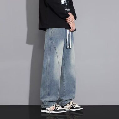 American vintage loose straight casual men jeans