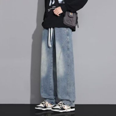 American vintage loose straight casual men jeans