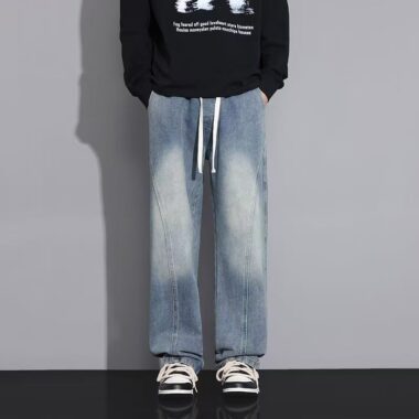 American vintage loose straight casual men jeans