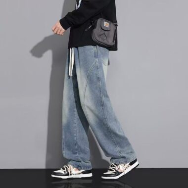 American vintage loose straight casual men jeans