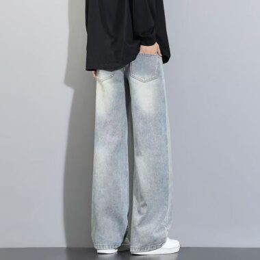 American vintage loose straight casual men jeans