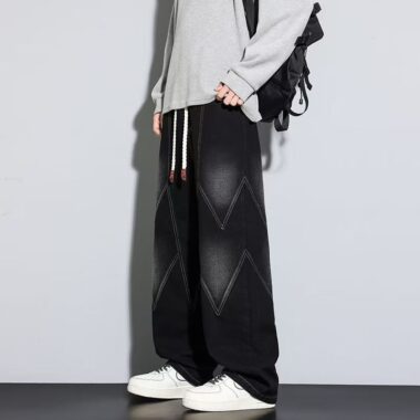 Plus size American vintage loose straight men jeans