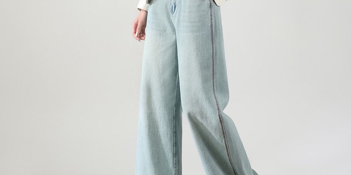 Autumn high waist comfortable loose wide leg women jeans