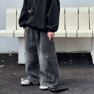 American style winter fleece lined straight boys children jeans