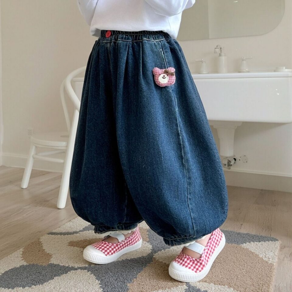 Spring autumn harem jogger style girls children jeans