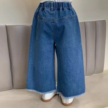 Spring autumn Korean style straight girls children jeans