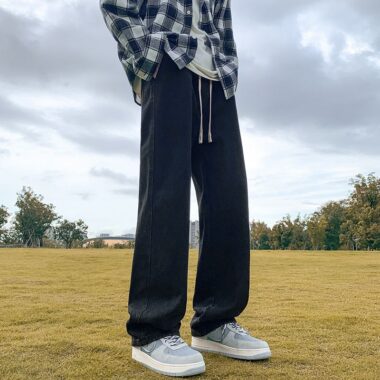 Summer lightweight loose American straight men jeans