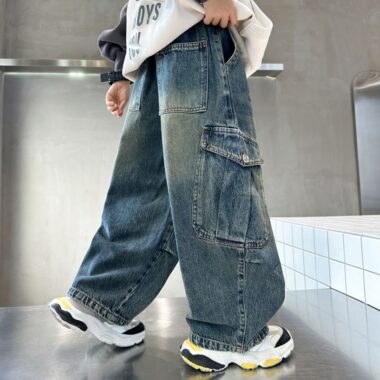 Spring autumn loose casual boys children jeans