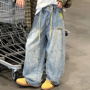 Spring autumn loose casual children jeans