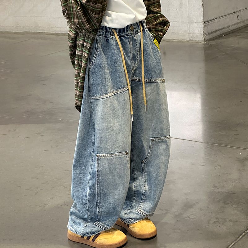 Spring autumn loose casual children jeans