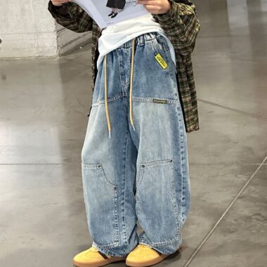 Spring autumn loose casual children jeans