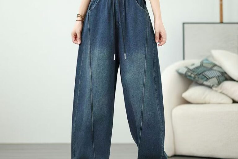 Plus size harem loose wide leg women jeans