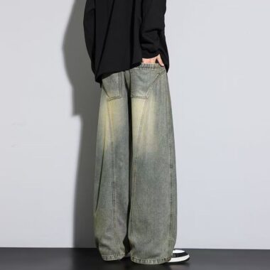 Autumn American plus size loose straight men jeans