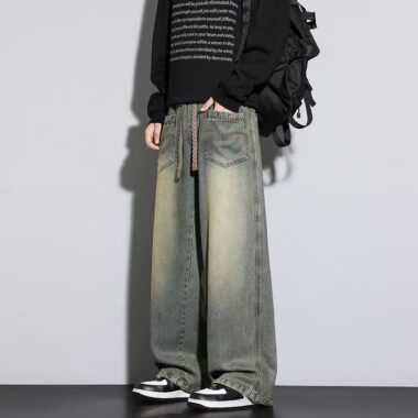 Autumn American plus size loose straight men jeans