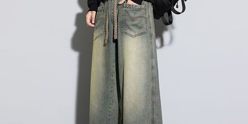 Autumn American plus size loose straight men jeans