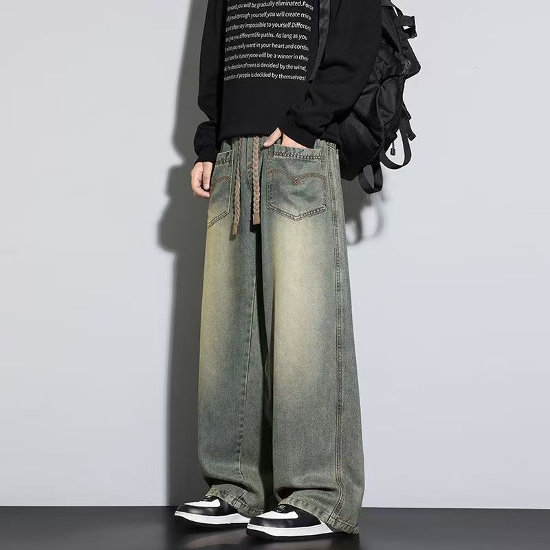 Autumn American plus size loose straight men jeans