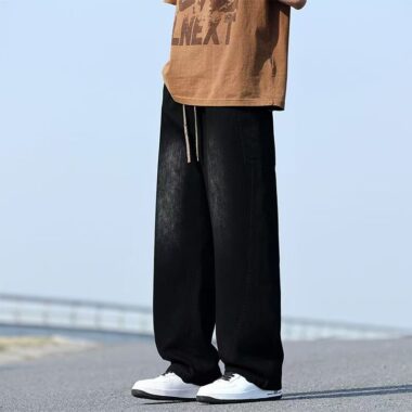 American casual plus size loose straight men jeans