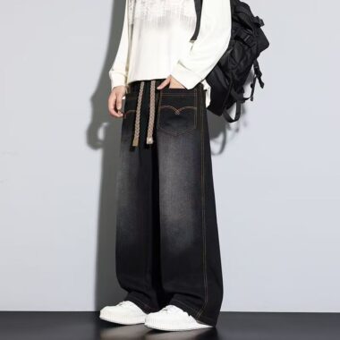 Autumn American plus size loose straight men jeans