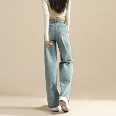 Spring autumn fashion loose wide leg women jeans