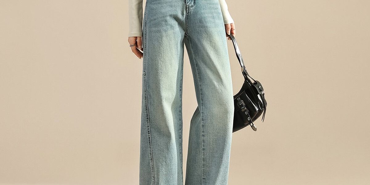 Spring autumn fashion loose wide leg women jeans