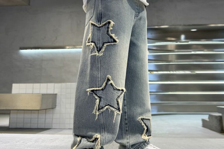 Spring autumn star straight fashion boys children jeans