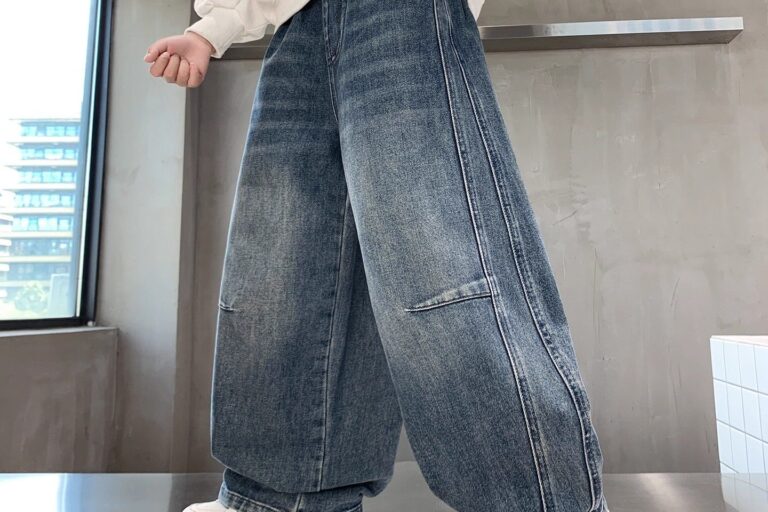 Spring autumn straight casual boys children jeans