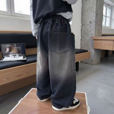 Korean style autumn straight loose boys children jeans