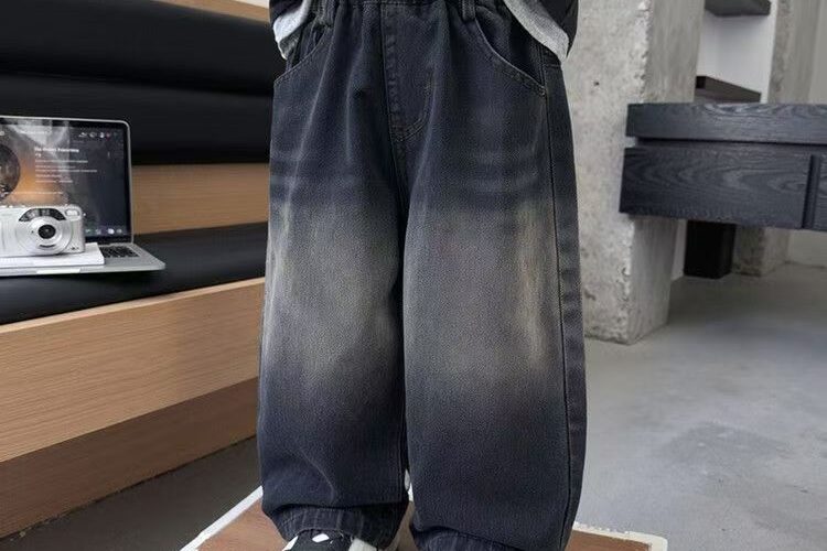 Korean style autumn straight loose boys children jeans