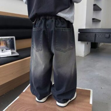 Korean style autumn straight loose boys children jeans