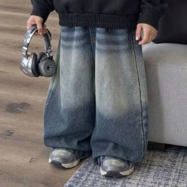 Korean style autumn straight loose boys children jeans