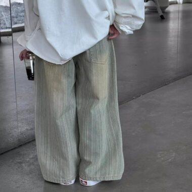 Vintage Korean style straight casual boys children jeans