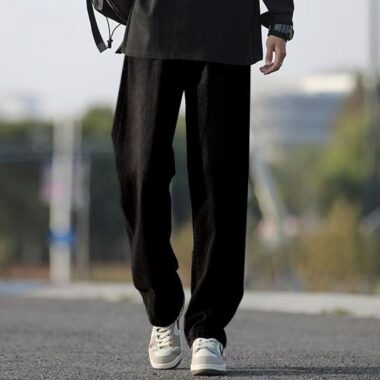 Vintage washed American loose straight summer men jeans