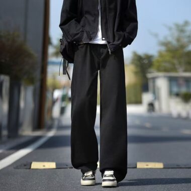 American vintage washed thick winter straight men jeans