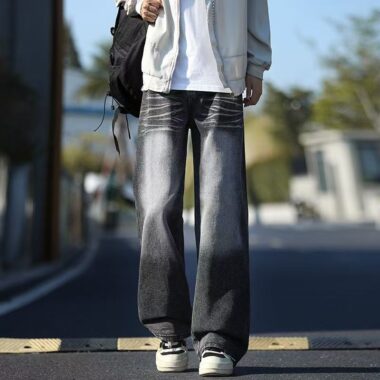 Loose wide leg casual fashion men jeans