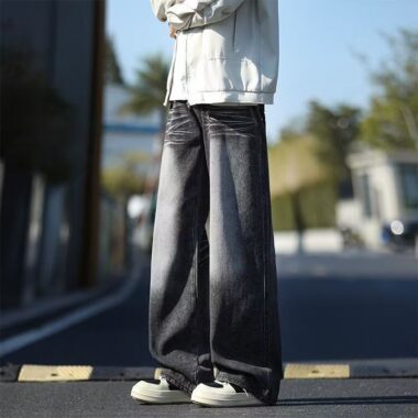 Loose wide leg casual fashion men jeans