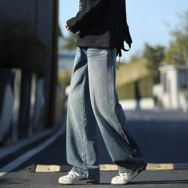Loose wide leg casual fashion men jeans