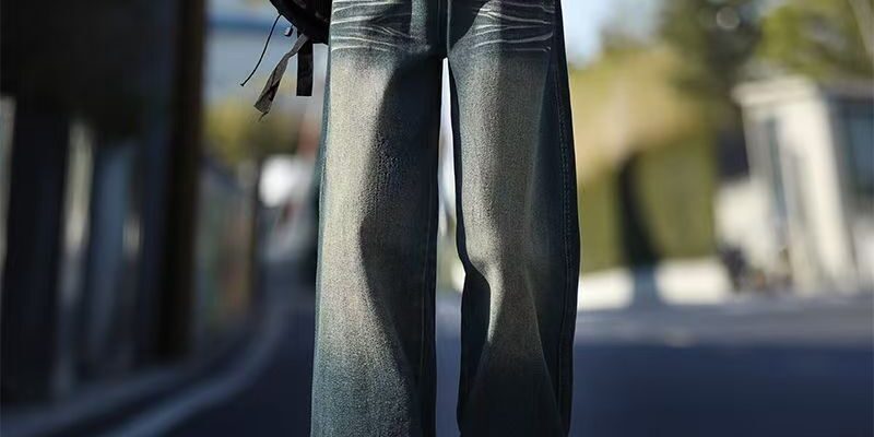 Loose wide leg casual fashion men jeans