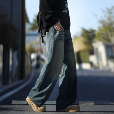 Loose wide leg casual fashion men jeans