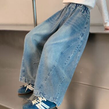 Autumn casual wide leg fashion children jeans