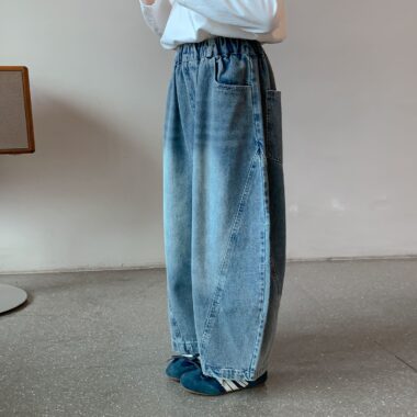 Autumn casual wide leg fashion children jeans